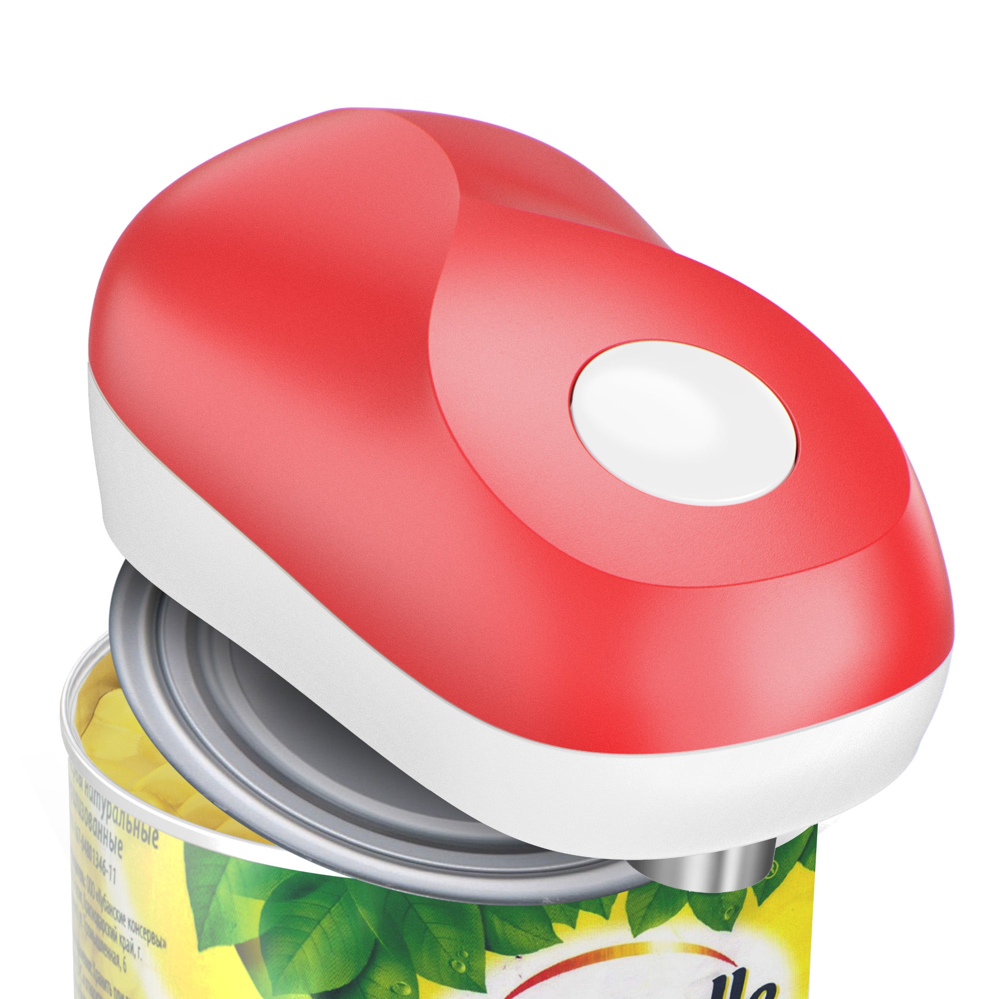 Topzee Electric Can Opener, One-Touch Automatic Battery-Operated Hands-Free Can Opener for Seniors, Red